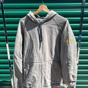 Nike Hoodie in Gray with Yellow Accent
